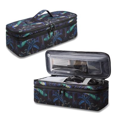 ALLINPAC Double-Layer Travel Carrying Case Compatible with Revlon One-Step Hair Dryer Brush/Volumizer/Styler/Shark FlexStyle Attachment Portable Storage Organizer Bag Hair Tools Travel Bag (Bag Only)