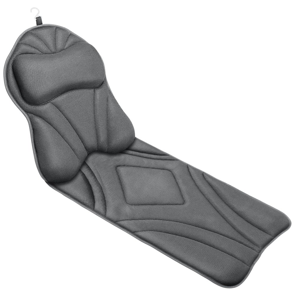 Full Body Bath Pillow for Bathtub, Luxury Bath Pillows Gifts for Women Thick Bathtub Cushion for Soaking Tub with Laundry Bag, Bathtub Pillow Luxury Bathtub Pillows for Head,Neck & Back(Dark Grey)
