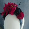 Vividsun Flower Crown Day of the dead Headpiece Party Fiesta Flower Headband (Black and leaf) view 4