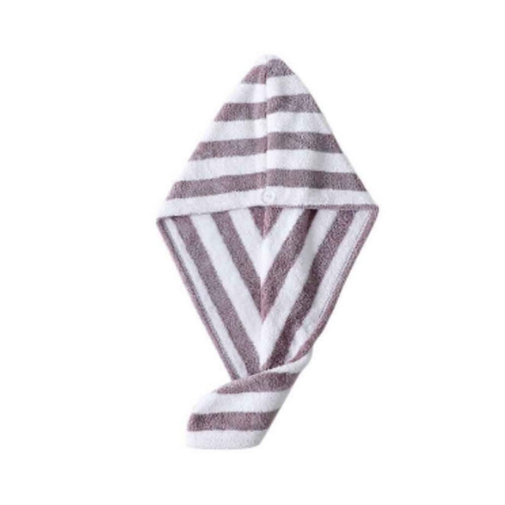 MAKEJ Dry Hair Hat Female Anti-Acarid Bath Scarf Absorbs Water Quickly Thickens Bath Cap Wipes Hair Towel Lovely Dry Hair Scarf(Gray and white)