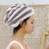 MAKEJ Dry Hair Hat Female Anti-Acarid Bath Scarf Absorbs Water Quickly Thickens Bath Cap Wipes Hair Towel Lovely Dry Hair Scarf(Gray and white) view 2