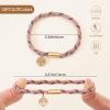 10 PCS Boho Hair Ties - No-Damage, Stretch Bracelets for Thick & Thin Hair, 5 Styles, Pink view 2