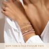 10 PCS Boho Hair Ties - No-Damage, Stretch Bracelets for Thick & Thin Hair, 5 Styles, Pink view 3