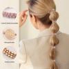 10 PCS Boho Hair Ties - No-Damage, Stretch Bracelets for Thick & Thin Hair, 5 Styles, Pink view 4