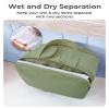 BAGSMART Travel Toiletry Bag, Lightweight Large Wide-open Travel Bag for Women, Puffy Cosmetic Makeup Bag Organizer with Handle for Accessories,Essentials, Toiletries, Green view 4