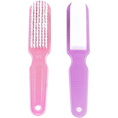 2 Pcs Foot Brush for Shower, Foot Brush Foot Stone Brush Exfoliating Scrubber with Pumice, 2 Sided Nail and Toe Scrubbing Brush for Bath or Shower