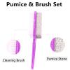 2 Pcs Foot Brush for Shower, Foot Brush Foot Stone Brush Exfoliating Scrubber with Pumice, 2 Sided Nail and Toe Scrubbing Brush for Bath or Shower view 3
