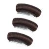 3PCS Hair Pad Styling Insert Tool Hair Bun Invisible False Hair Clip Hair Base Bump Fluffy Increased Hair Pad DIY Hairstyles Accessories for Women Lady(Dark Brown) view 2