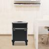 Bathrena Make-Up Trolley, Professional Large Cosmetic Trolley for Travel, Trolley Makeup Case with Handle, Aluminum Cosmetic Case with 4 Removable Universal Wheels view 3