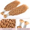 Deep Wave Bulk Human Hair, Human Braiding Hair #27 Blonde Hair Bundles for Micro Braiding No Weft Extension Hair(#27,18in-45.7cm) view 2
