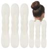 10 PCS Hair Bun Maker for Women Lazy Hair Curler Bun Clips Easy Magic Snap Roll Sponge Bun Donut Hair Maker for Women With Hair Ties (White) view 1