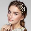 2PCS Snake Hair Clip Sparkly Rhinestones Snakes Hair Pins, Alloy Crystal Party Snakes Headband and Headpiece Accessories Headdress for Women Girls (Gold) view 3