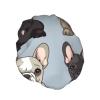 Reusable Shower Cap for Women Waterproof Bath Caps Double Layer Bath Hair Caps french bulldog Shower Hat for Ladies Spa Salon, Large Size for All Hair Lengths view 2