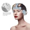 Reusable Shower Cap for Women Waterproof Bath Caps Double Layer Bath Hair Caps french bulldog Shower Hat for Ladies Spa Salon, Large Size for All Hair Lengths view 4