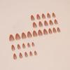 24Pcs Orange French Tip Press on Nails Short Almond Press on Nails Oval Gel False Nails Full Cover Acrylic Glue on Nails Stiletto Fake Nails with Design Orange Stick on Nails For Women and Girls view 4