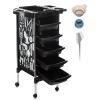 Salon Trolley Salon Tray Trolley Cart Hairstylist Manicure Storage Drawer Trays Hairstylist Instrument Tray for Hair Styling for Salons Spas view 1