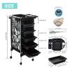 Salon Trolley Salon Tray Trolley Cart Hairstylist Manicure Storage Drawer Trays Hairstylist Instrument Tray for Hair Styling for Salons Spas view 2