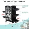 Salon Trolley Salon Tray Trolley Cart Hairstylist Manicure Storage Drawer Trays Hairstylist Instrument Tray for Hair Styling for Salons Spas view 3