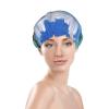 Reusable Shower Cap for Women Waterproof Bath Caps Double Layer Bath Hair Caps Tahiti Beach Shower Hat for Ladies Spa Salon, Large Size for All Hair Lengths view 3