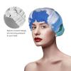 Reusable Shower Cap for Women Waterproof Bath Caps Double Layer Bath Hair Caps Tahiti Beach Shower Hat for Ladies Spa Salon, Large Size for All Hair Lengths view 4
