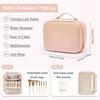 UOSIQOTE Multi-Compartment Toiletry Cosmetics Bag,Travel Makeup Bag Organizer, Travel Toiletry Bag for Women,Hanging Travel Toiletry Bag Kit,Pink view 2