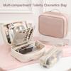 UOSIQOTE Multi-Compartment Toiletry Cosmetics Bag,Travel Makeup Bag Organizer, Travel Toiletry Bag for Women,Hanging Travel Toiletry Bag Kit,Pink view 3