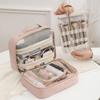 UOSIQOTE Multi-Compartment Toiletry Cosmetics Bag,Travel Makeup Bag Organizer, Travel Toiletry Bag for Women,Hanging Travel Toiletry Bag Kit,Pink view 4