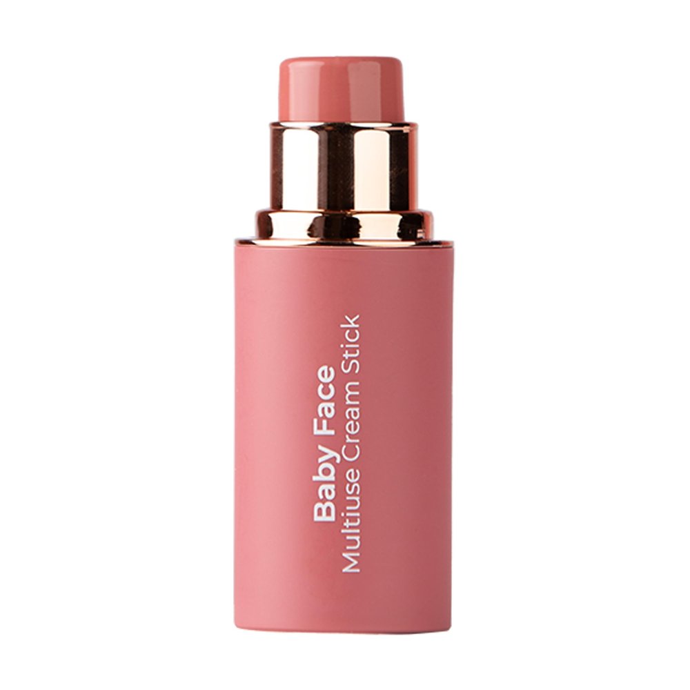MCoBeauty - Baby Face Multiuse Cream Stick for Lips and Cheeks - Blush Stick in Pink Rose Shade - Contains Moisturising Jojoba Seed Oil, Coconut Oil and More - Peony Rose