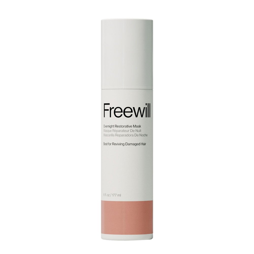 Freewill Overnight Restorative Mask, Moisturizing Hair Mask for Damaged Hair, Restores Luster and Strength, Use Day or Night for Improved Hair Health, 6 oz
