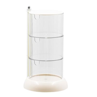 360 Rotatable Makeup Sponge Holder, Powder Puff Storage Case, Multi-layer PET Storage, Makeup Powder Puff Holder for Cosmetics, Jewellery, Transparent