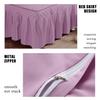 Massage Bed Cover with Skirt Washable Massage Bed Sheet with Face Hole Beauty Massage Spa Couch Cover All-Round Wrap Lash Bed Mattress Cover Massage Table Skirt,A,70 * 185cm(S) view 3