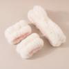7pcs/Set Hairdressing Accessories Kit, Lovely Bear Decor Head Band, Elastic Fluffy Water Absorbent Head Hoops, Flower Shaped Hair Claw Clips, Ponytail Holders Hair Ties (White) view 3