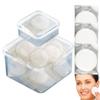 50Pcs Individually Wrapped Makeup Remover Pads with 2 Travel Organizer Box; Portable Travel Facial Makeup Cotton Pads - Perfect for Face Lips Eyes Nails Makeup Removal Cleansing During Outdoors view 1