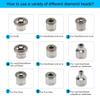 ZEIZOMZER Diamond Dermabrasion Head, Microdermabrasion Kit (9 Tips and 3 Wands and 1 Pack Filters), Facial Exfoliator Tool for Home view 2