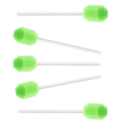 (250 PCS) JIESI Sterile Sponge Mouth Swabs(Green