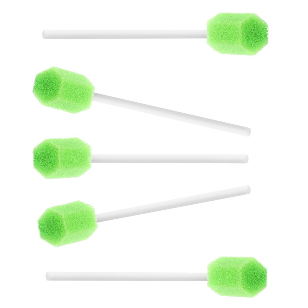 (250 PCS) JIESI Sterile Sponge Mouth Swabs(Green