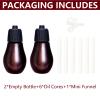 Howduoyu Empty Bottles for Essential Oils 20ml Small Glass Bottles - 2PCS Empty Mini Glass Bottles & 6PCS Cotton Filters & 1PCS Mini Funnel view 2