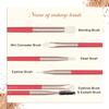 Eye Makeup Brush Set, 5 pcs Soft Bristles for Eyeshadow, Eyebrow, Eyeliner, Blending, and Concealing application, Cruetly free makeup brush (red) view 4