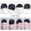 0.1Mm Thin Skin Toupee for Men, Real Human Straight Hair Pieces Hair Replacement System Natural Black Soft Thin Skin PU,13x18cm view 4