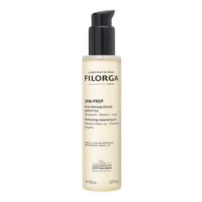 Filorga Skin-Prep Cleansing Oil Makeup Remover with Omega-6 Fatty Acids and Papain Enzymes to Remove Makeup and Deeply Cleanse Skin, 5.07 fl. oz.