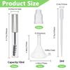 GORGECRAFT 10Pcs 10ml Empty Mascara Tube Bottle Transparent Plastic Eyelash Cream Containers Tubes Bottles with 4Pcs 2ml Dropper 2Pcs Mini Funnel Hopper for Castor Oil DIY Cosmetics Kit view 2