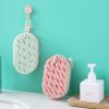 2 pieces of color three-layer sponge bath rubbing thickened adults can hang bath foaming bath towel bath sponge view 3