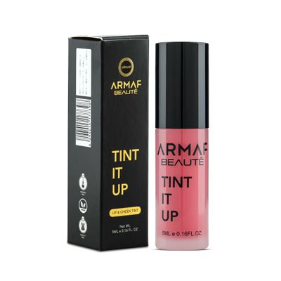 Armaf Beaut Tint It Up: Lip & Cheek Tint | Blush For Cheeks, Long Lasting, Highly Pigmented, Intense Color | Non Sticky | Red Pink, 5ml/0.16 fl.oz, Rouge
