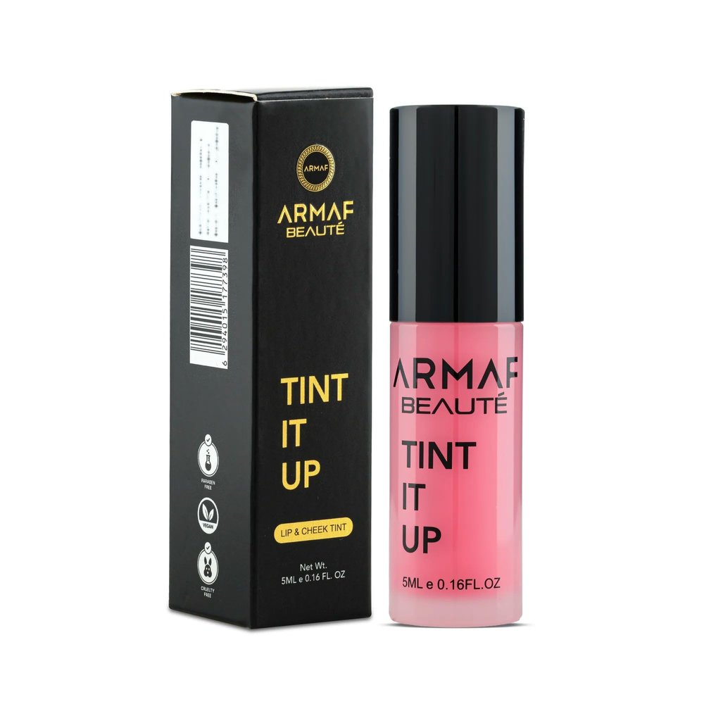 Armaf Beaut Tint It Up: Lip & Cheek Tint | Multi-Use Blush for Cheeks, Long Lasting, Highly Pigmented Liquid Blush | Non-Sticky, Travel Size | Rose, 5ml/0.16 fl. Oz
