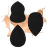 3 Pcs Makeup Sponge Set Beauty Sponge Foundation Blending Sponge, Flawless for Liquid, Cream, and Powder(Black gourd) view 2
