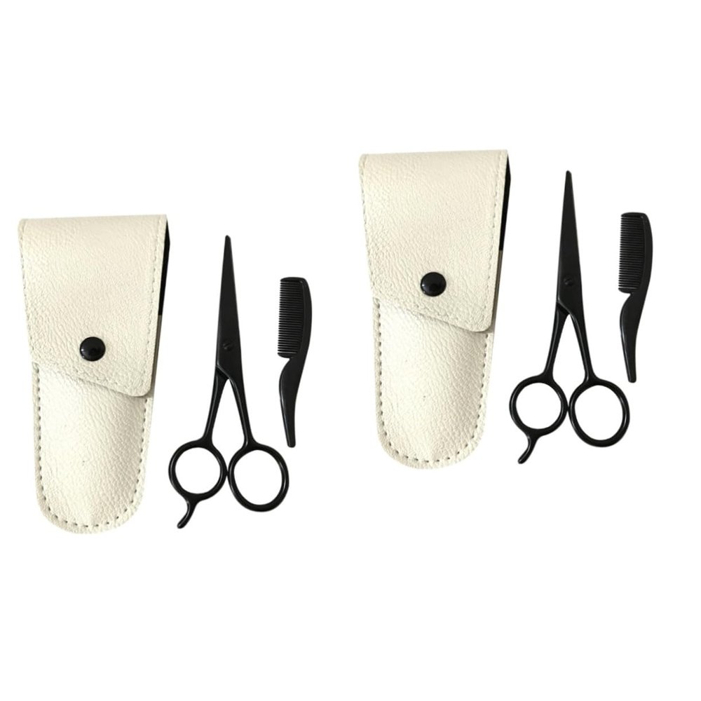FOMIYES 6pcs Beard Scissors Set Mustache Grooming Kit Precision Scissors for Men Beard Trimmer Barber Shop Home Use