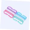 Beatifufu 4pcs Nail Cleaning Tool Ergonomic Handle Grip Nail Brushes for Fingernail Toenail Scrubbing Lightweight Portable Design for Travel Home Use view 2