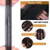 Marley Twist Braiding Hair Kinky 8 Packs Cuban Twist Hair 16 Inch Springy Afro Twist Hair Pre Stretched Wrapping Curly For Pre Fluffed Spring Twist Crochet Hair(16 Inch,8Pack,1B) view 4