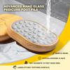 SG Nekoo Stainless Steel Foot Scrubber Shower(1 PCS) - Nano-Glass Pedi Egg Pumice Stone for Feet Dead Skin, Plastic-Free Pedicure Foot File Callus Remover - Bamboo Handle view 3
