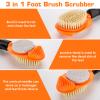 LYIGEOL Foot Scrubber with Pumice Stone, 3 in 1 Adjustable Aluminum Tube 15-28 Shower feet Dead Skin Remover, Foot Cleaning Brush for Seniors,Elderly, Disabled Men and Women view 4